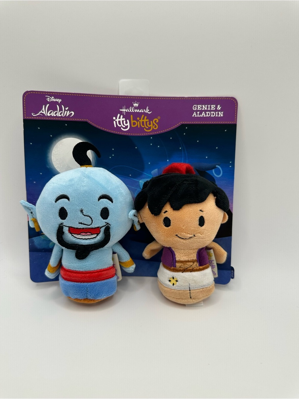 Disney itty bittys Genie & Aladdin Plush Pair - Blue, Tan, Black, Red, Purple